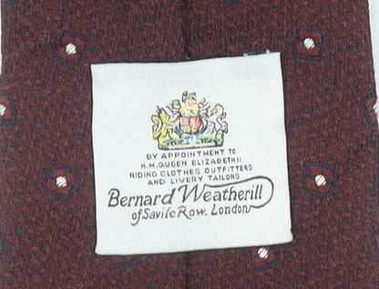 Bernard Weatherill Men's Brown Polka Dot Wool Silk Tie - One Size