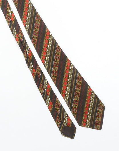 Greatwall Men's Multicoloured Geometric 100% Silk Tie