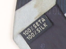 La Corona Men’s Blue Striped Silk Pointed Tie