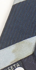 La Corona Men’s Blue Striped Silk Pointed Tie