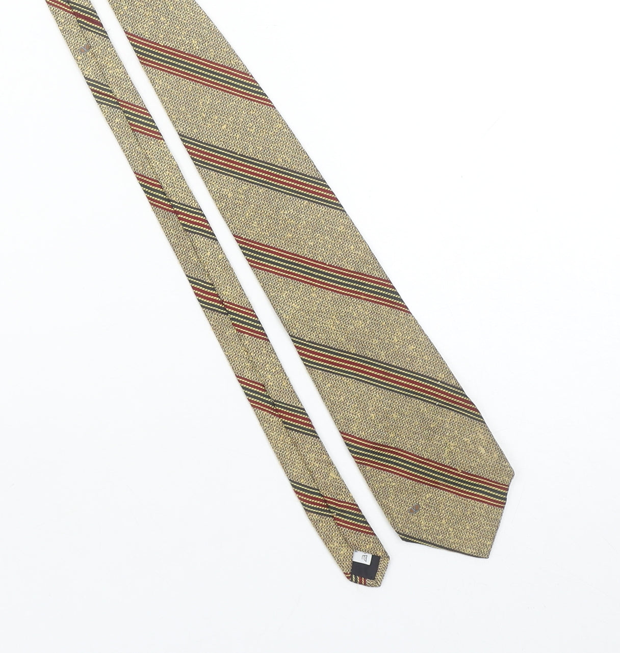 Valentino Men's Beige Striped Silk Designer Tie One Size