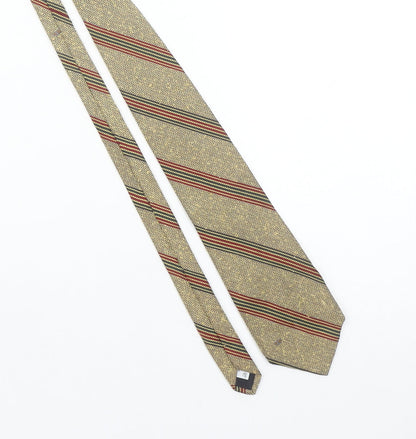 Valentino Men's Beige Striped Silk Designer Tie One Size