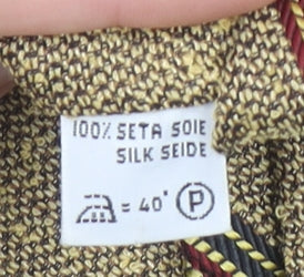 Valentino Men's Beige Striped Silk Designer Tie One Size