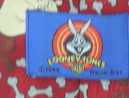 Looney Tunes Men's Red Cartoon Character Woven Tie One Size