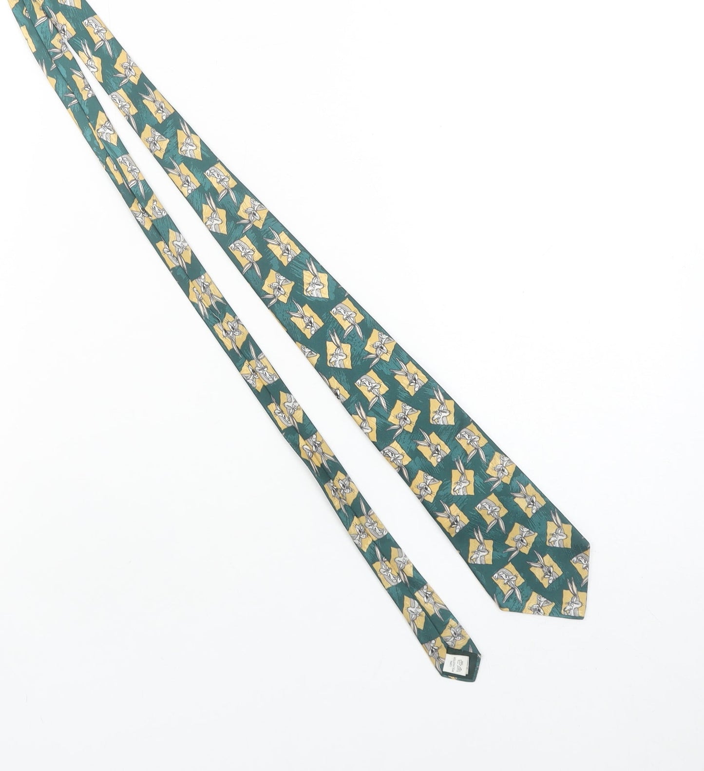 Looney Tunes Men's Green Polyester Cartoon Tie Bugs Bunny Design