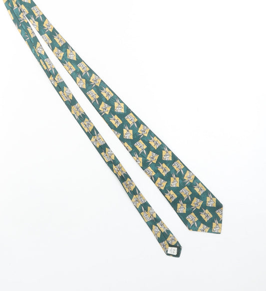 Looney Tunes Men's Green Polyester Cartoon Tie Bugs Bunny Design