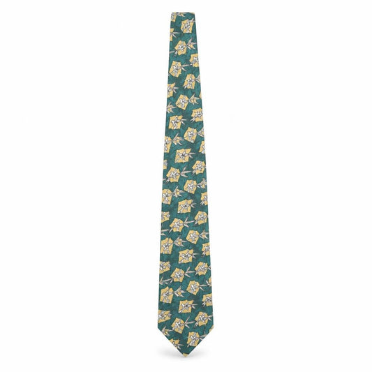 Mens Looney Tunes Green Cartoon 100% Polyester Designer Tie