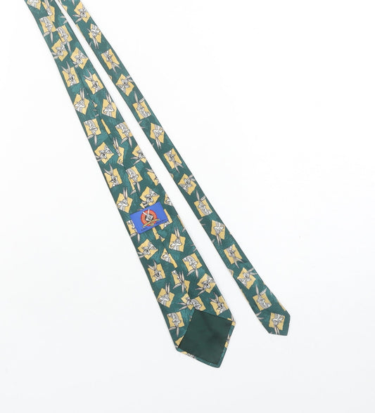 Looney Tunes Men's Green Polyester Cartoon Tie Bugs Bunny Design