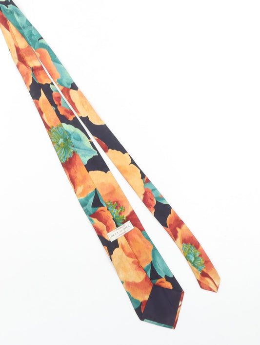 Next for Men Multicoloured Floral Silk Tie One Size Pointed