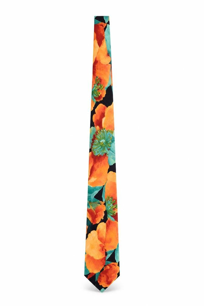 Mens NEXT Multicoloured Floral 100% Silk Pointed Tie