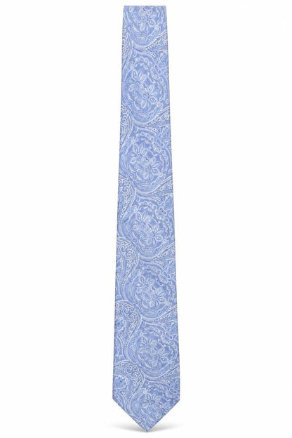 Mens Jeff Banks Blue Paisley 100% Silk Designer Tie