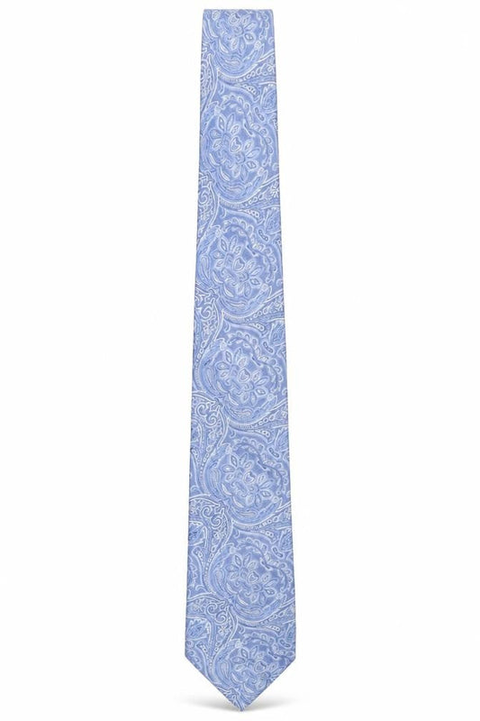 Mens Jeff Banks Blue Paisley 100% Silk Designer Tie