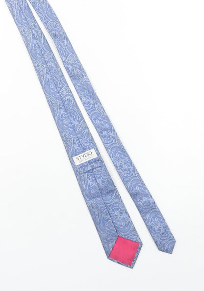 Jeff Banks Men's Blue Paisley Silk Designer Tie