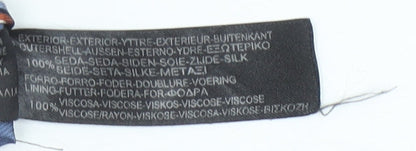 Massimo Dutti Men's Brown Striped Silk Slim Tie One Size