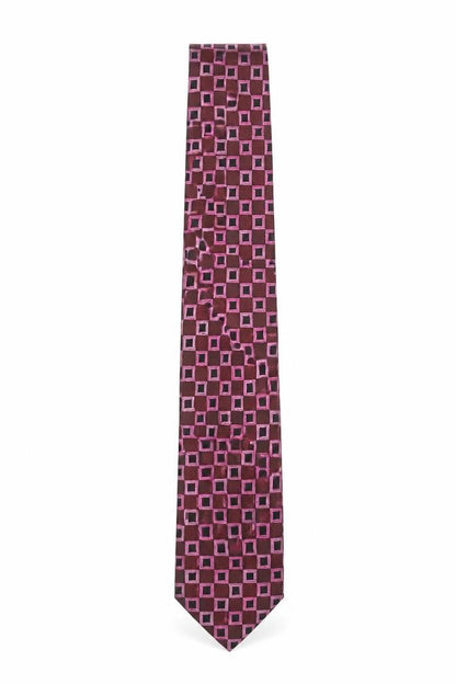 Mens Daniel Hechter Multicoloured Geometric 100% Silk Designer Tie