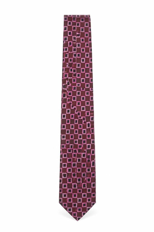 Mens Daniel Hechter Multicoloured Geometric 100% Silk Designer Tie