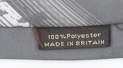 Pierre Balmain Men’s Grey Striped Designer Tie Made in Britain