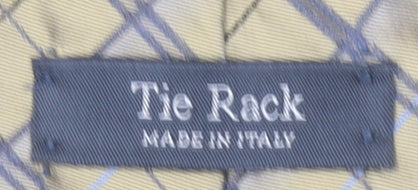 Tie Rack Men's Beige Silk Checked Italian Tie One Size