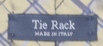 Tie Rack Men's Beige Silk Checked Italian Tie One Size