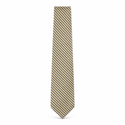 Mens Calvin Klein Beige Striped 100% Silk Designer Tie