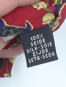 Alexandre London Men's Red Dog Print 100% Silk Tie