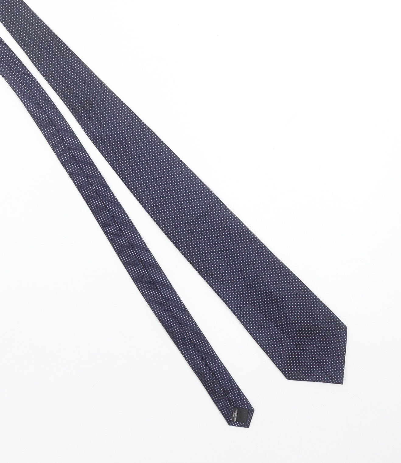 Van Heusen Men's Blue Polka Dot 100% Silk Slim Tie One Size