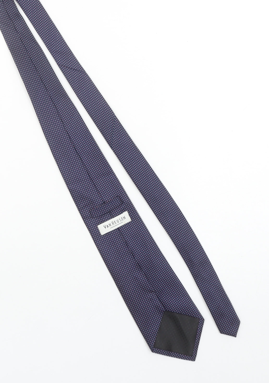 Van Heusen Men's Blue Polka Dot 100% Silk Slim Tie One Size