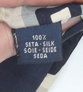 Nuccio Dottavio Sarto Men's Navy Beige Geometric Silk Tie One Size