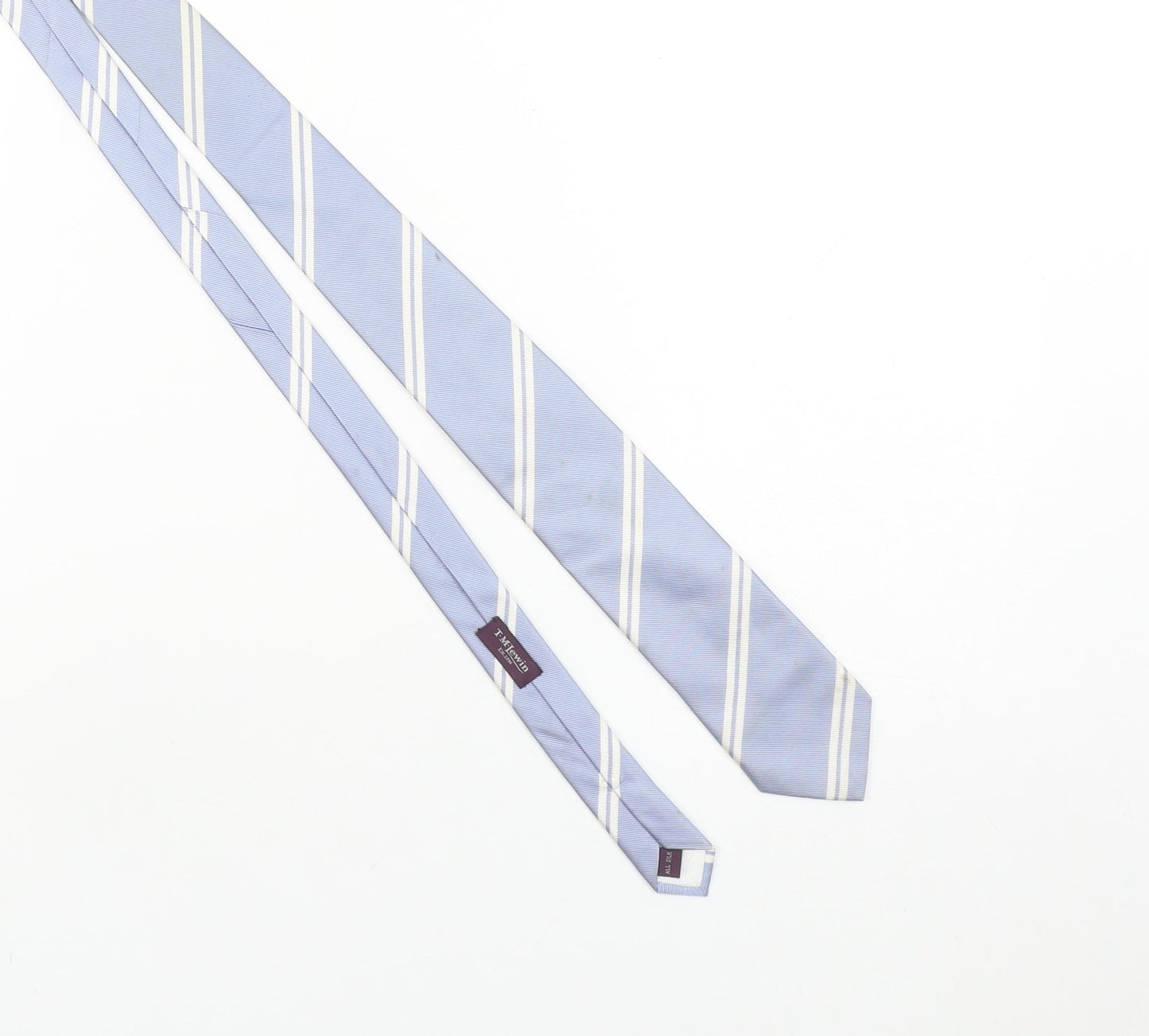 T.M. Lewin Men’s Blue Striped Silk Slim Tie One Size