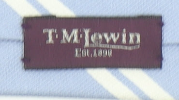 T.M. Lewin Men’s Blue Striped Silk Slim Tie One Size