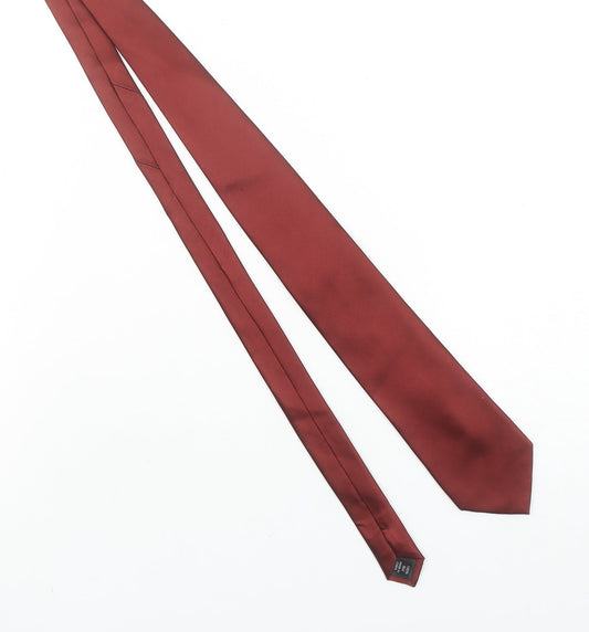 Thomas Nash Men's Red 100% Silk Slim Tie