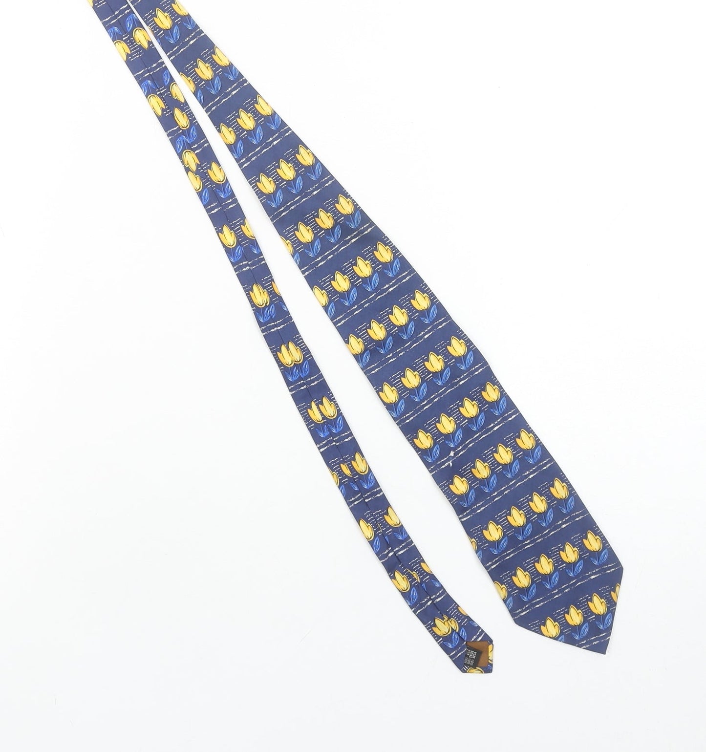 Antiche Seterie Fiorentine Men's Blue Floral Silk Designer Tie