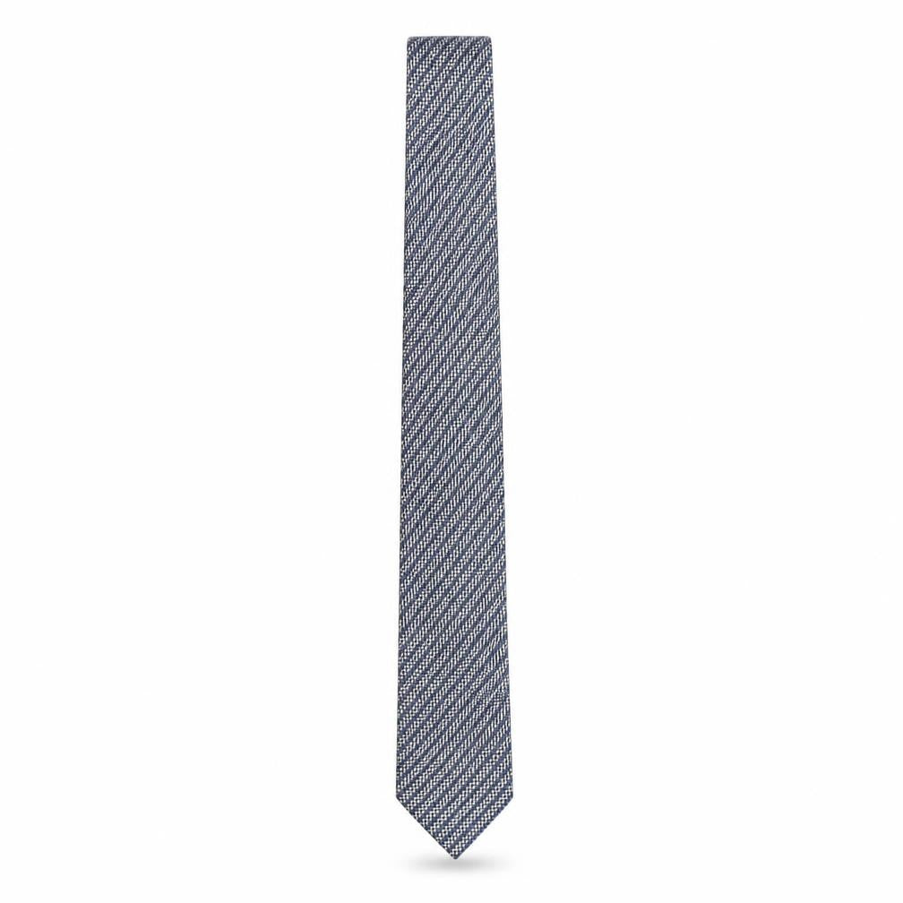 Mens Dehavilland Blue Plaids & Checks 100% Silk Slim Tie