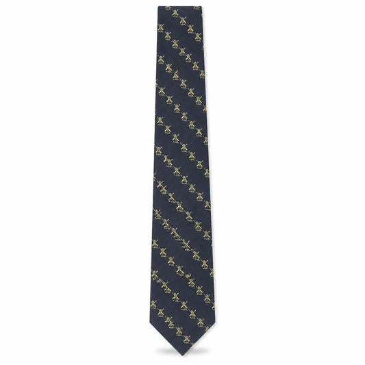 Mens Pierre Cardin Blue Geometric 100% Silk Pointed Tie