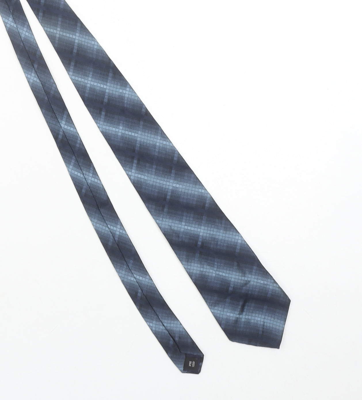 French Connection Men's Blue Plaid Silk Tie – Stylish Designer Accessory
