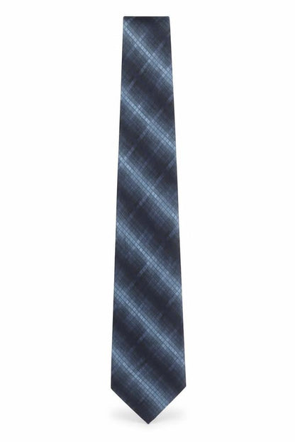 Mens French Connection Blue Plaids & Checks 100% Silk Designer Tie