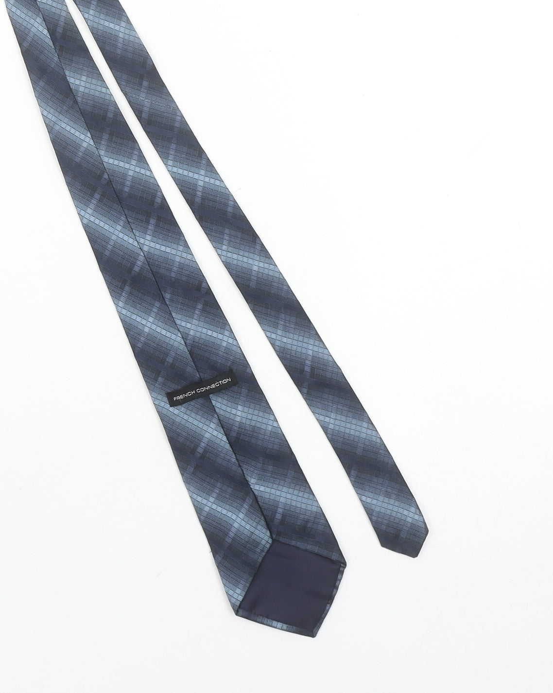 French Connection Men's Blue Plaid Silk Tie – Stylish Designer Accessory