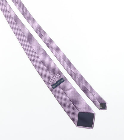 Dehavilland Men's Purple Silk Houndstooth Tie 176 Slim Designer Style