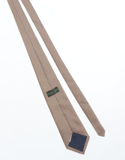 Valeria Bold Men's Brown Geometric Handmade Silk Tie