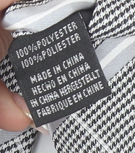 Tie Rack London Men's Grey Houndstooth Slim Tie