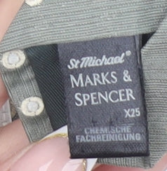 Marks and Spencer Men's Green Italian Silk Polka Dot Tie