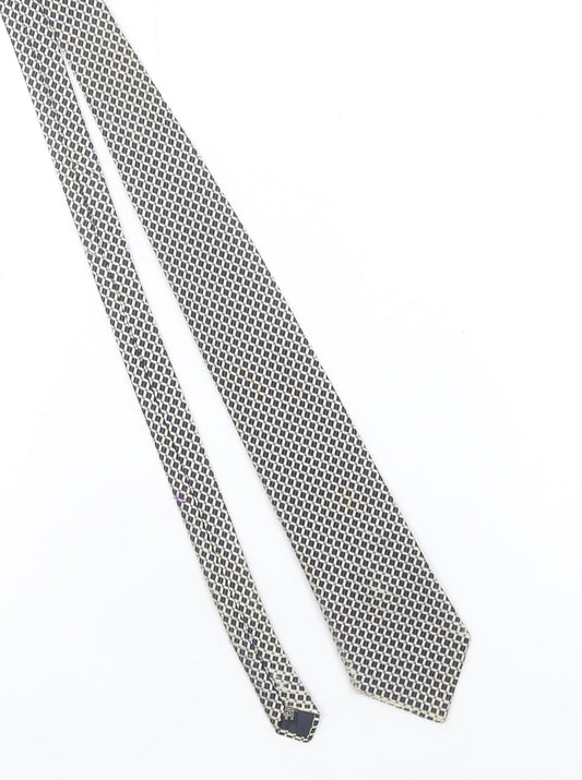 Daniel Hechter Men's Blue Geometric 100% Silk Tie – Excellent Condition