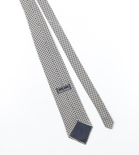 Daniel Hechter Men's Blue Geometric 100% Silk Tie – Excellent Condition