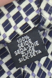 Daniel Hechter Men's Blue Geometric 100% Silk Tie – Excellent Condition