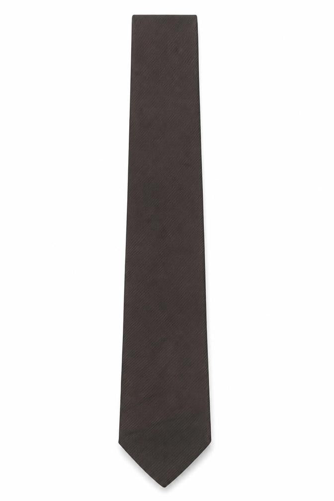 Mens Tie Rack Brown Striped 100% Silk Designer Tie