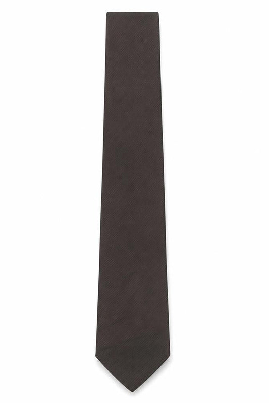 Mens Tie Rack Brown Striped 100% Silk Designer Tie