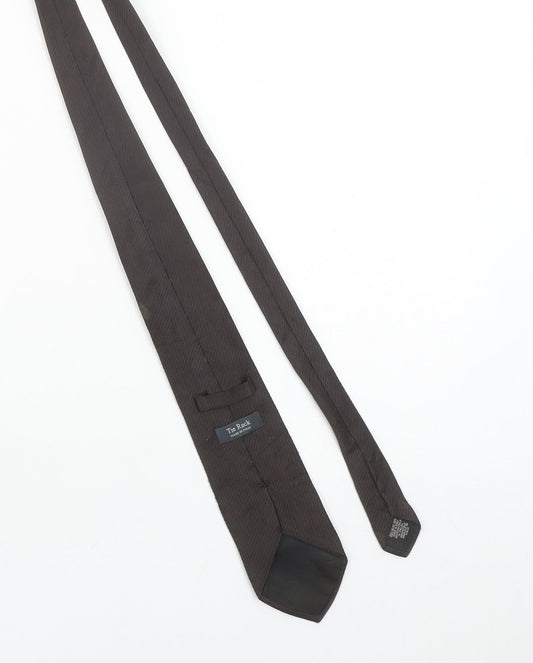 Tie Rack Men’s Brown Striped Silk Designer Tie One Size