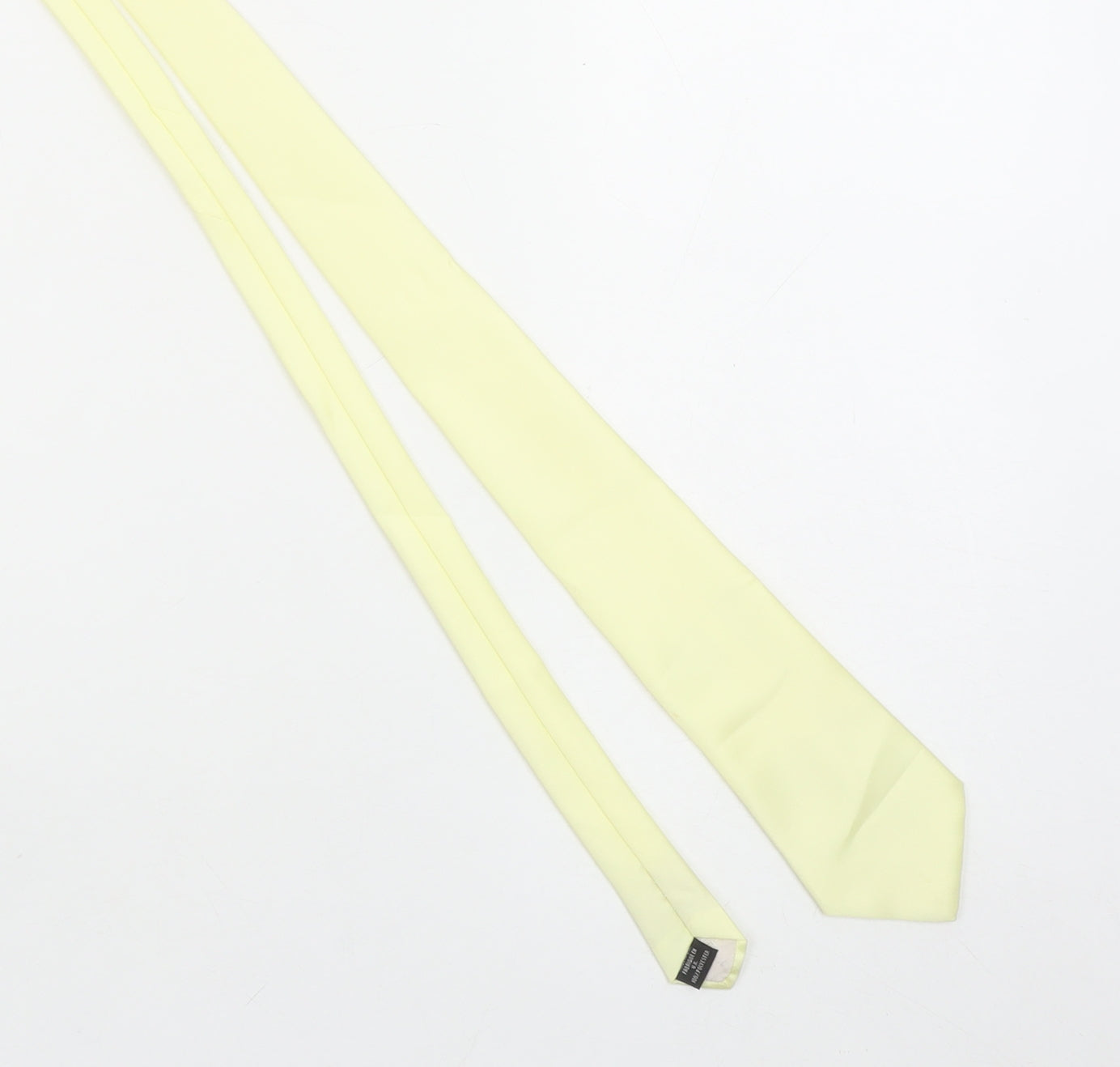 Domino Tie Rack Men’s Yellow Woven Pointed Tie Vintage 100% Polyester