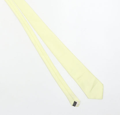 Domino Tie Rack Men’s Yellow Woven Pointed Tie Vintage 100% Polyester