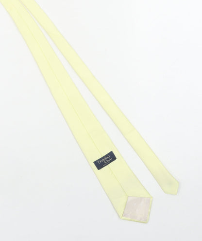 Domino Tie Rack Men’s Yellow Woven Pointed Tie Vintage 100% Polyester